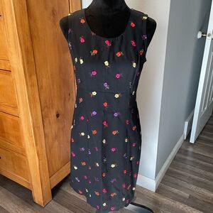 Vintage Betsy’s Things Petite Black Dress with Embroidery